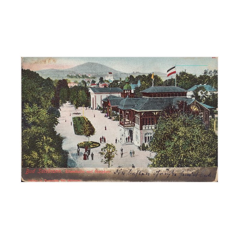 Bad Salzbrunn. Elisenhalle und Kurplatz