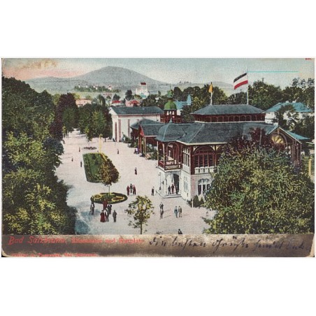 Bad Salzbrunn. Elisenhalle und Kurplatz