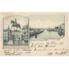 Stettin. Kaiser Wilhelm Denkmal. Blick vor den Langenbrücke