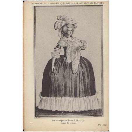 23. Époque Louis XVI (1789). Dame de la cour