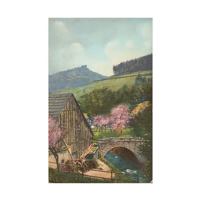 Der Frühling im Riesengebirge. Ober-Hermsdorf mit dem Kynast