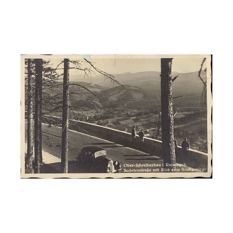Ober-Schreiberhau i. Riesengeb. Sudetenstraße mit Blick zum Hochgebirge