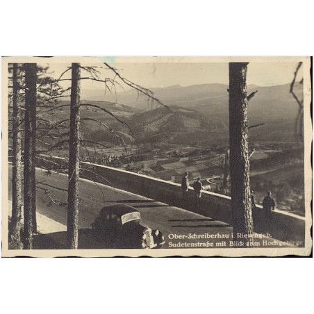 Ober-Schreiberhau i. Riesengeb. Sudetenstraße mit Blick zum Hochgebirge