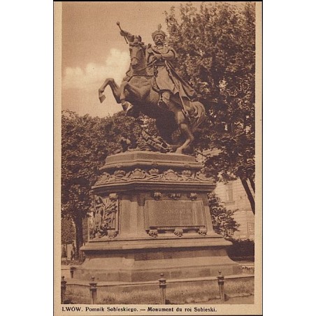 Lwów. Pomnik Sobieskiego. - Monument du roi Sobieski