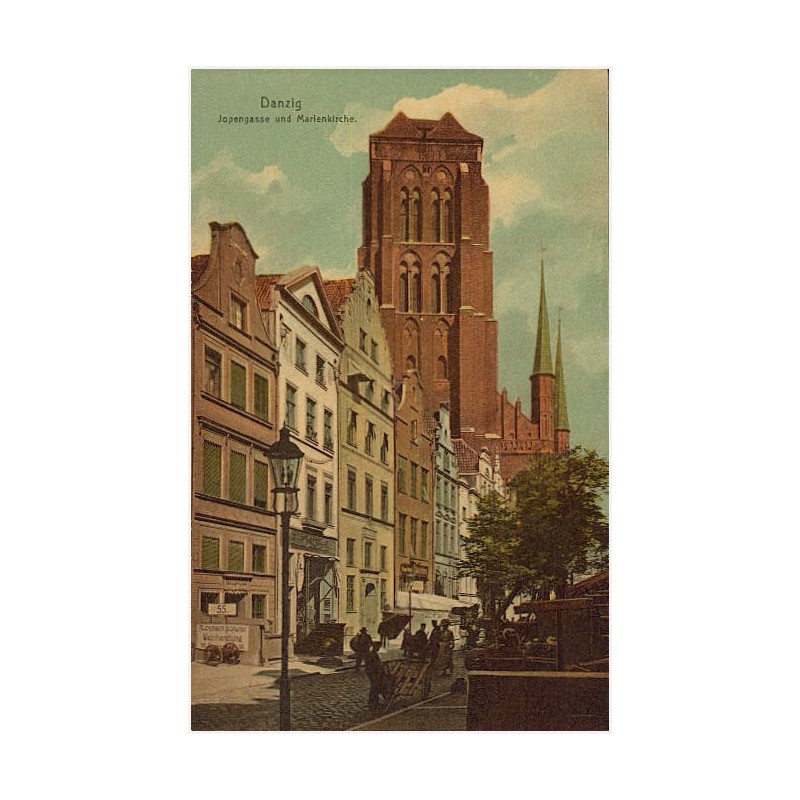 Danzig. Jopengasse und Marienkirche
