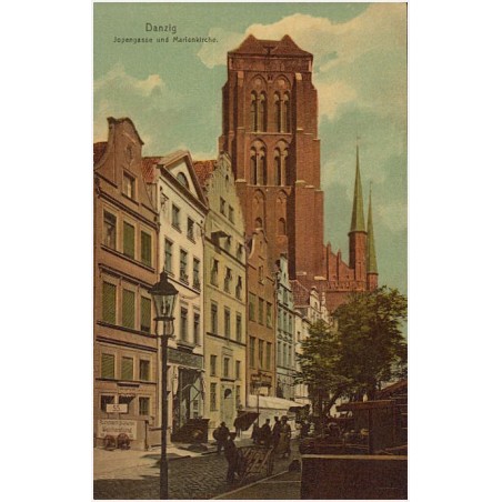 Danzig. Jopengasse und Marienkirche
