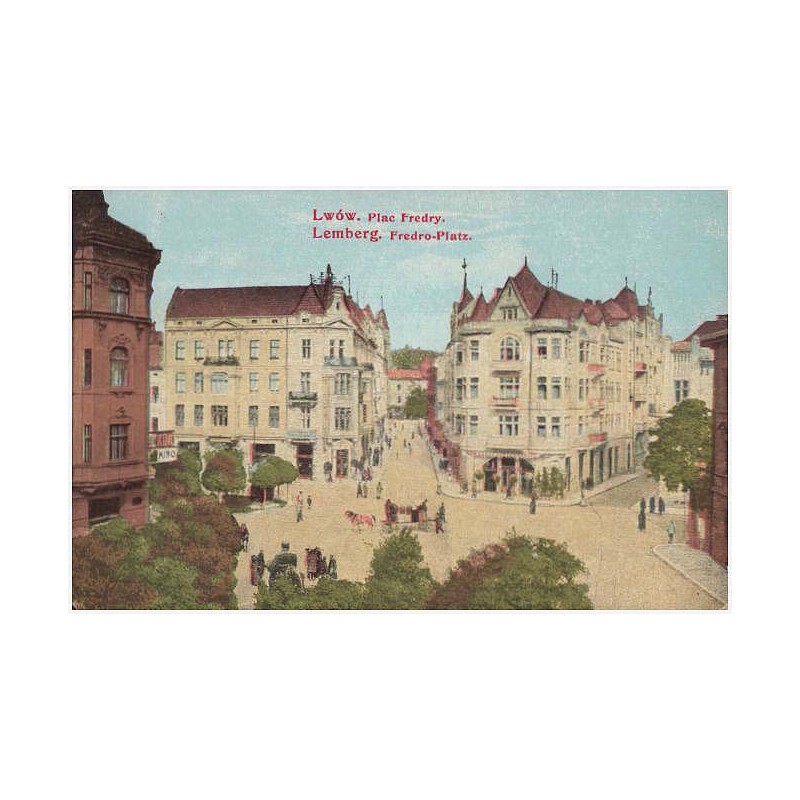 Lwów. Plac Fredry. Lemberg. Fredro-Platz