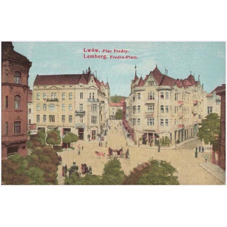 Lwów. Plac Fredry. Lemberg. Fredro-Platz