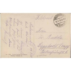 Gruß aus Neuhammer a/ Queis. Dorfstraße mit Postamt