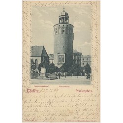 Görlitz. Marienplatz. Demianidenkmal. Frauenturm