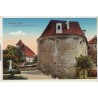 Freystadt i Schl. Am Crossener Tor mit luth. Kirche