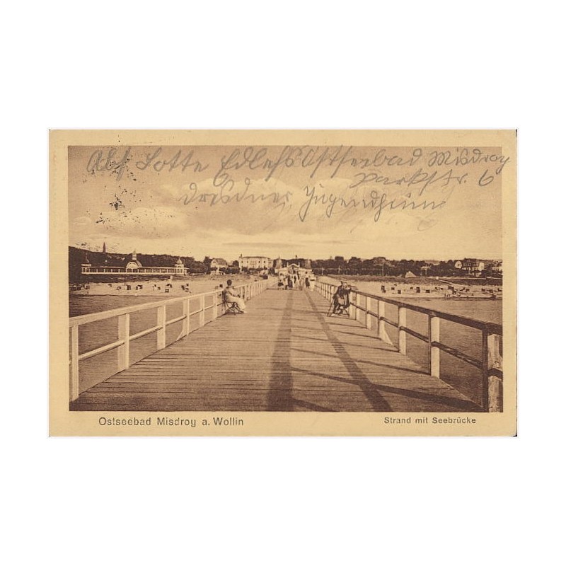 Ostseebad Misdroy a. Wolin. Strand mit Seebrücke