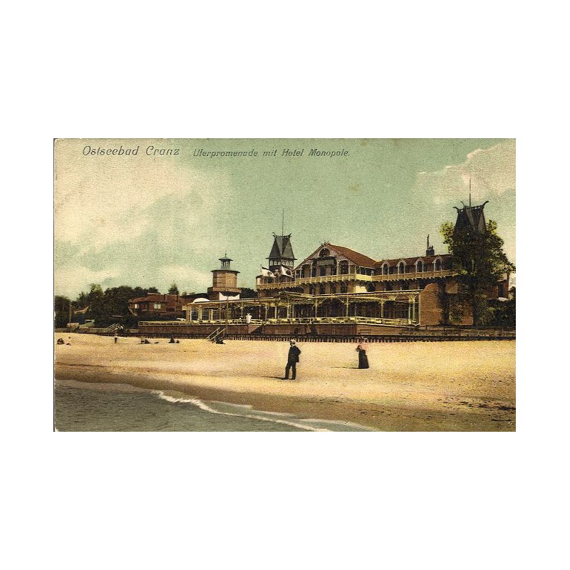 Ostseebad Cranz. Uferpromenade mit Hotel Monopole