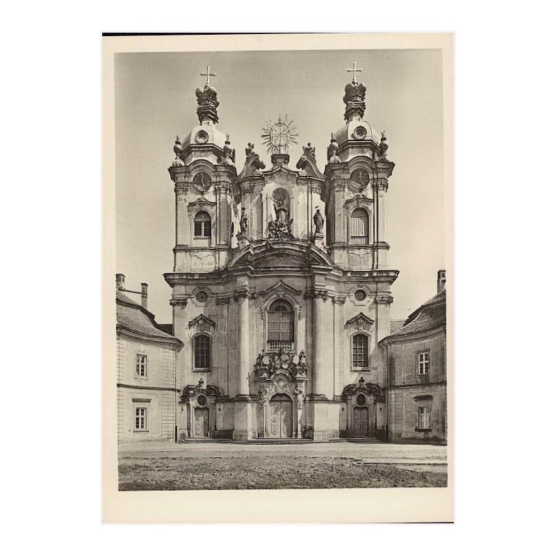 Wahlstatt in Schlesien. Kath. Pfarrkirche, ehemal. Benediktinerkirche von J. K. Dientzenhofer [...] 1