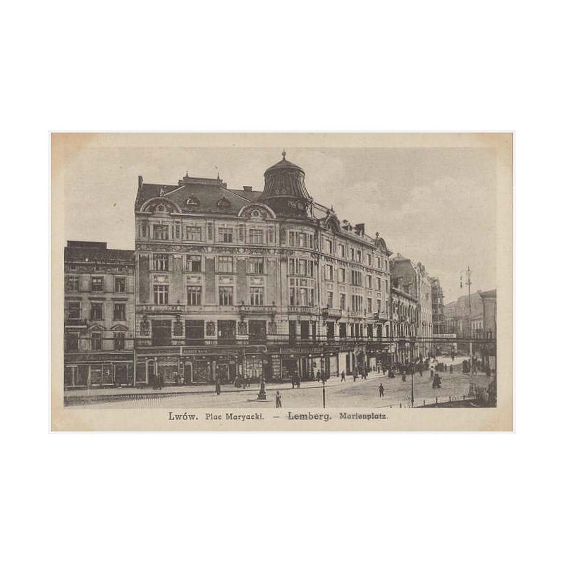 Lwów. Plac Maryacki. - Lemberg. Marienplatz