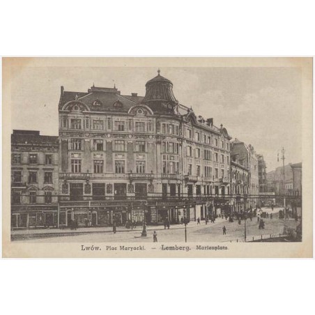 Lwów. Plac Maryacki. - Lemberg. Marienplatz