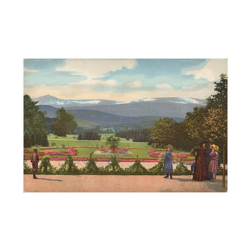 Der Frühling im Riesengebirge. Warmbrunn, Blick von der Gallerie nach dem Hochgebirge