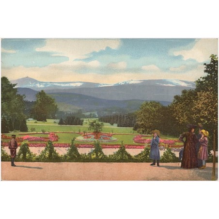 Der Frühling im Riesengebirge. Warmbrunn, Blick von der Gallerie nach dem Hochgebirge