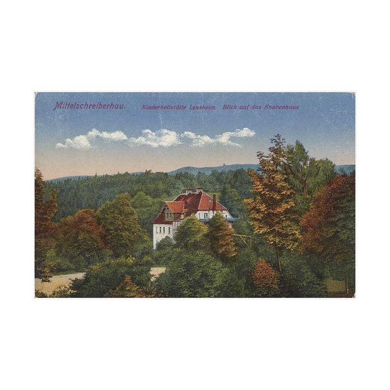 Mittelschreiberhau. Kinderheilstätte Lensheim. Blick auf das Knabenhaus