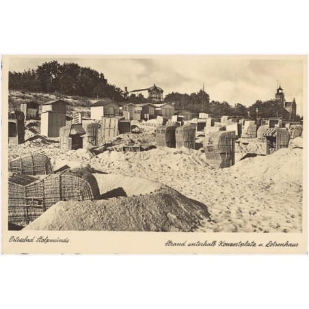 Ostseebad Stolpmünde. Strand unterhalb Konzertplatz u. Lotsenhaus