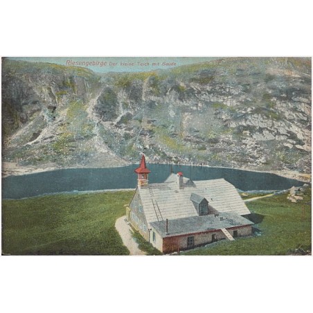 Riesengebirge. Der kleine Teich mit Baude