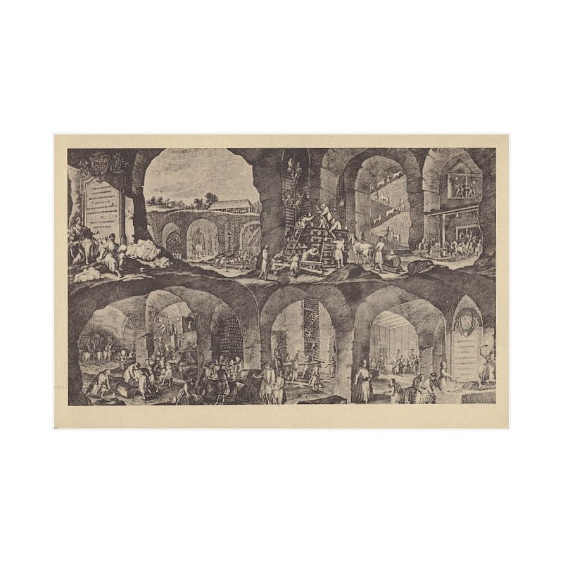 Wieliczka. Idealny przekrój kopalni według sztychu Gotfryda Borlacha z r. 1723. [...]