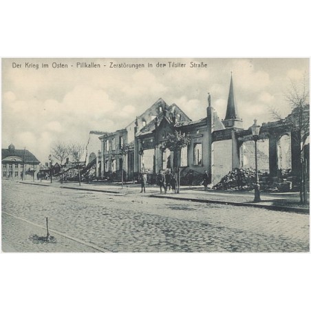 Der Krieg im Osten - Pillkallen - Zerstörungen in der Tilsiter Straße
