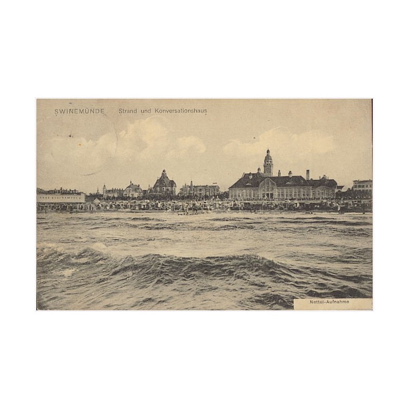 Swinemünde. Strand und Konversationshaus. Nettel-Aufnahme