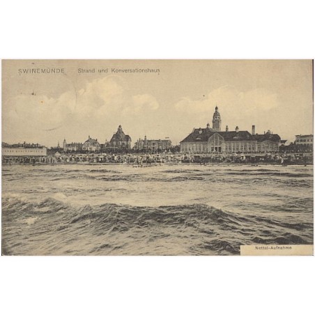 Swinemünde. Strand und Konversationshaus. Nettel-Aufnahme