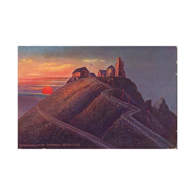Sonnenaufgang an der Schneekoppe 1605 mtr. ü. d. M