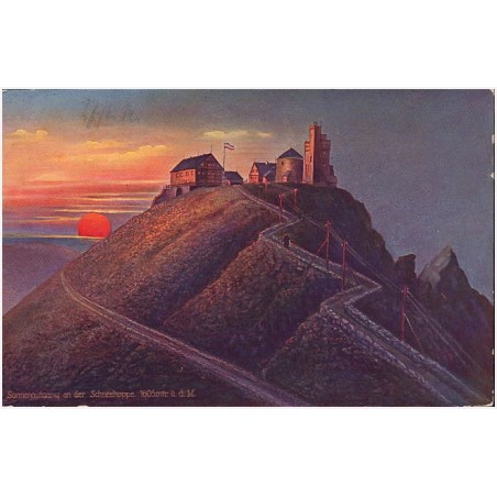 Sonnenaufgang an der Schneekoppe 1605 mtr. ü. d. M