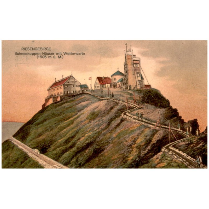 Riesengebirge. Schneekoppen-Hauser mit Wetterwarte (1605 m ü. M.)