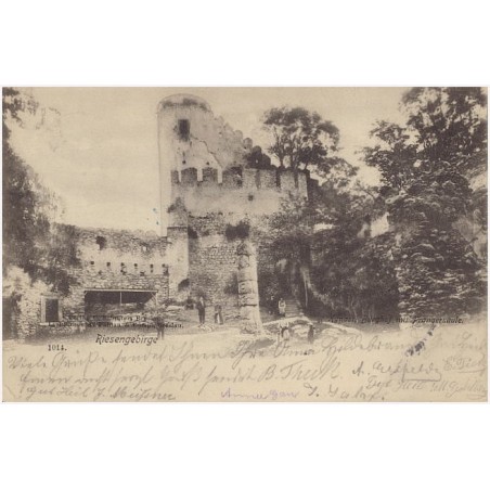 Riesengebirge. Kynast, Burghof mit Prangersäule