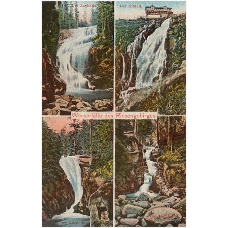 Wasserfälle des Riesengebirges. Der Zackelfall. Der Elbfall. Der Kochelfall. Der Hainfall