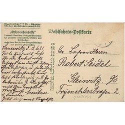 Das niedergebrannte Viertel am Marktplatz in Domnau (Ostpr.) [...]