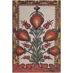 Ozdoby wyszywane z serdaka góralskiego, zwane "róże", po brzegach ornament zwany "gadzik"