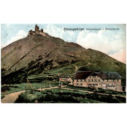 Riesengebirge. Schneekoppe u. Riesenbaude.