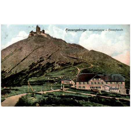 Riesengebirge. Schneekoppe u. Riesenbaude.