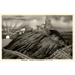 Krkonoše. Sněžka s časohlídkou, 1605 m n. m.