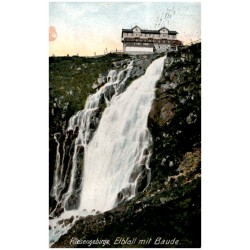 Riesengebirge, Elbfall mit Baude.