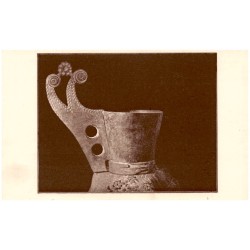 Podhale. Czerpak do żętycy. Naczynie z jednego kawałka drzewa ucho osobno wstawiane, ozdobnie rzeźbione (ryzowane).