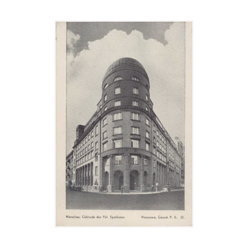 Warschau. Gebäude des Pol. Sparkasse. Warszawa. Gmach P.K.O