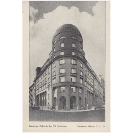 Warschau. Gebäude des Pol. Sparkasse. Warszawa. Gmach P.K.O
