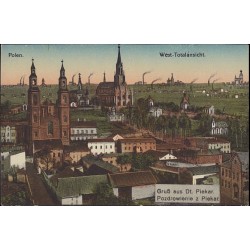 Polen. West-Totalansicht. Gruß aus Dt. Piekar. Pozdrowienie z Piekar.