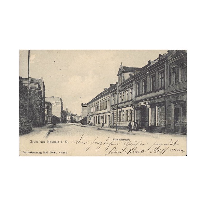 Gruss aus Neusalz a. O. Bahnhofstrasse