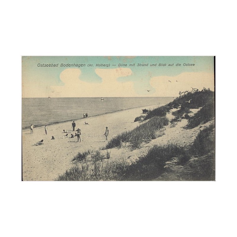 Ostseebad Bodenhagen (Kr. Kolberg) - Düne mit Strand u. Blick auf die Ostsee