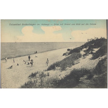 Ostseebad Bodenhagen (Kr. Kolberg) - Düne mit Strand u. Blick auf die Ostsee