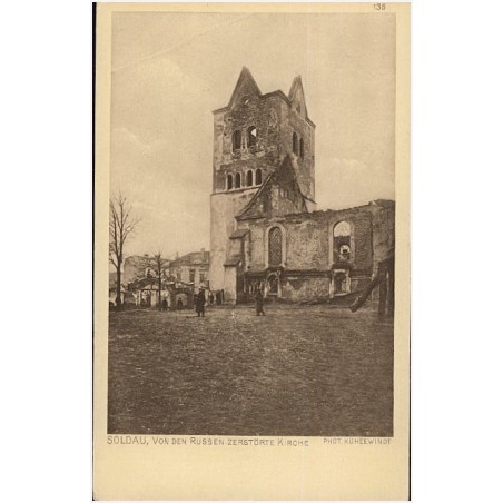 135 Soldau, von den russen zerstörte Kirche. Phot. Kühlewindt