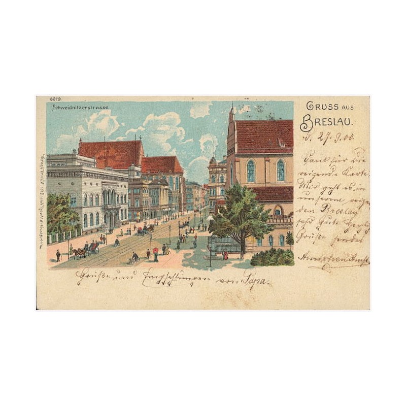 Gruss aus Breslau. Schweidnitzerstrasse