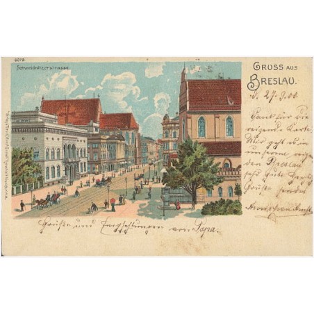 Gruss aus Breslau. Schweidnitzerstrasse